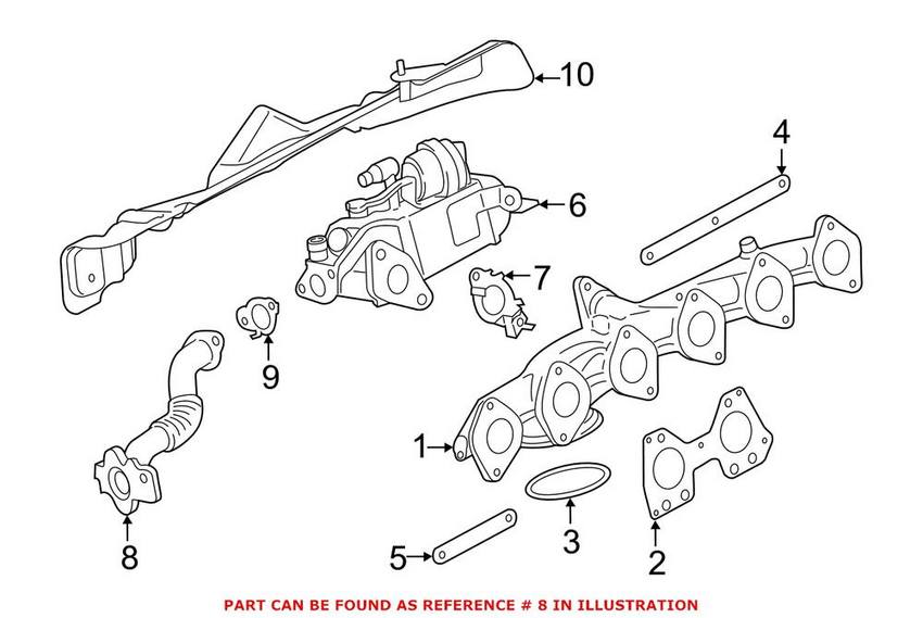 BMW EGR Tube 11718513695